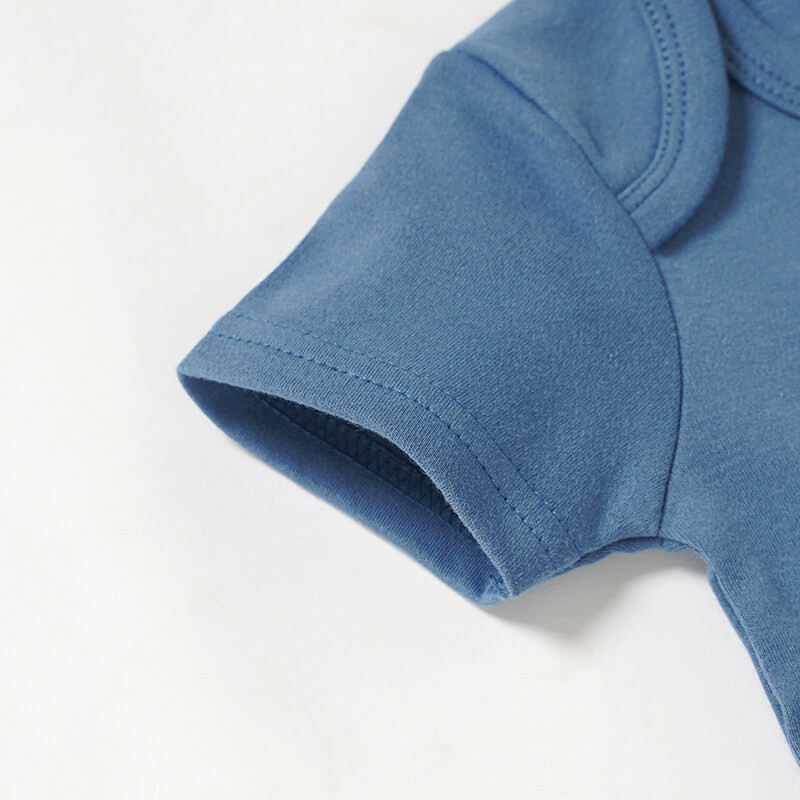 Organic Summer Plain Cotton Baby Onesie Bodysuit Lap Shoulder